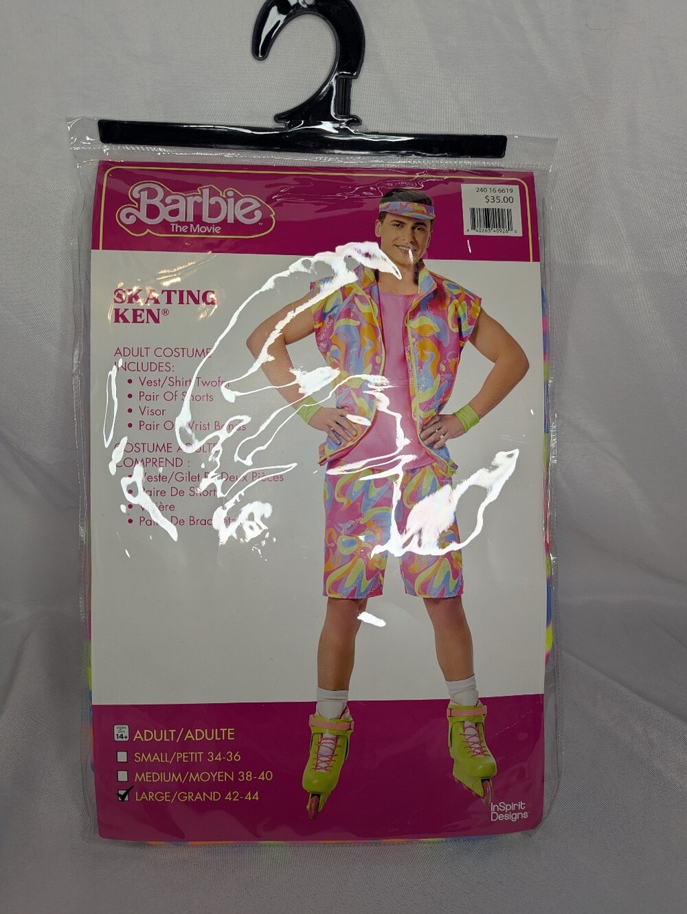 NWT Barbie The Movie Skating Ken Adult Costume Size Large